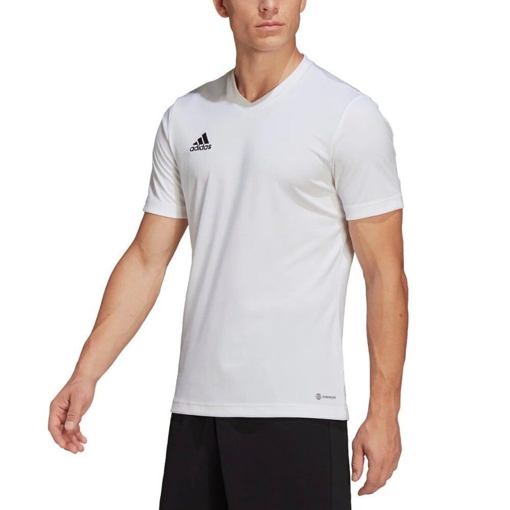 Adidas Men’s Entrada 22 White Short Sleeve Soccer Jersey Size S